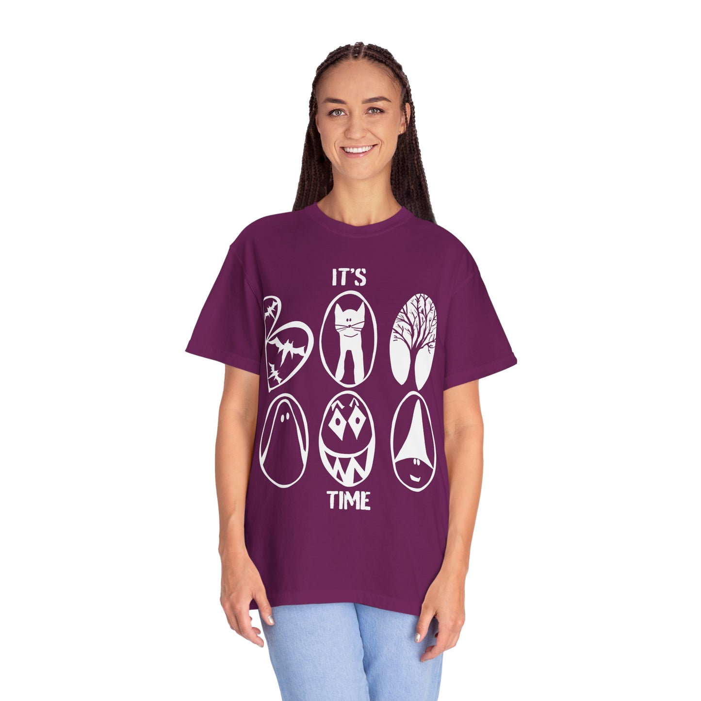 "IT'S BOO TIME" Halloween Themed T-shirt, Spooky Graphic Tee, Unisex T-shirt for Fall, Vintage Style Halloween Shirt, Perfect for Halloween Party