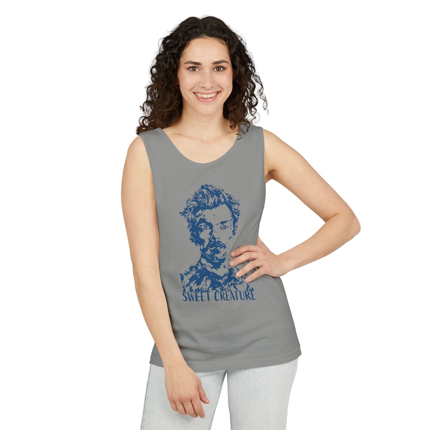 Harry Inspired Sweet Creature Vibrant Artistry Unisex Tank Top, Casual Summer Wear, Unique Gift for Art Lovers, Festival Fashion, Graphic Tee Alternative