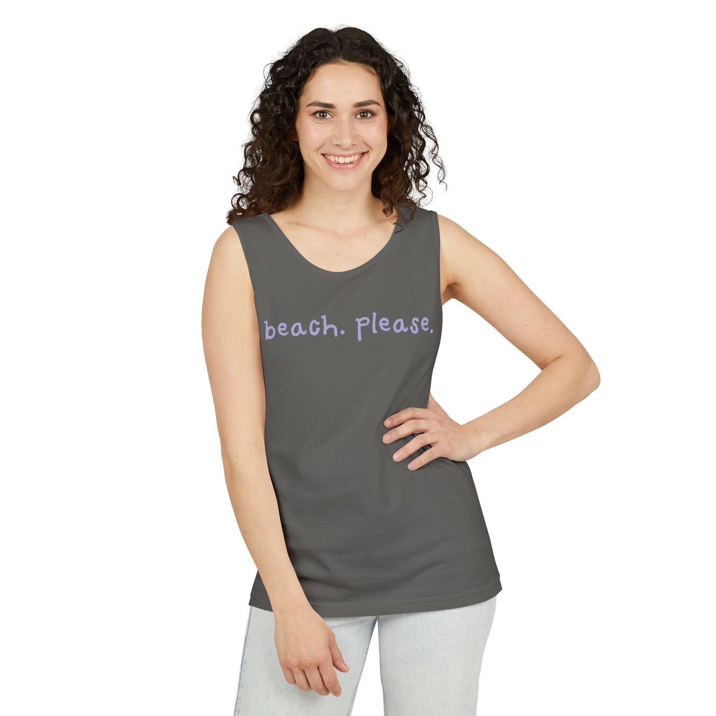 Tank Top - Beach Please Double Entendre Design
