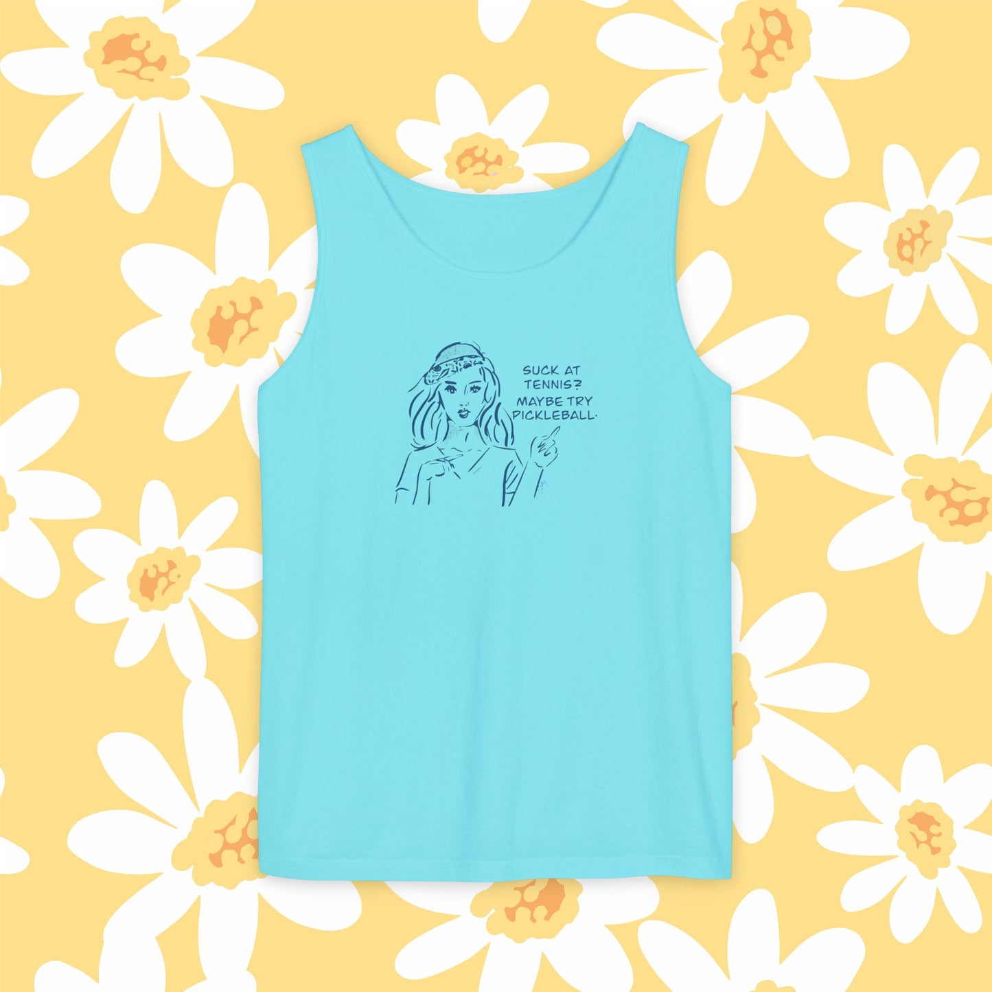Do you suck at tennis? Try Pickleball. Funny Tennis/Pickleball Tank Top, Unisex Sport Shirt, Gift for Athletes, Summer Workout Apparel, Casual Exercise Top, Fun Sportswearh