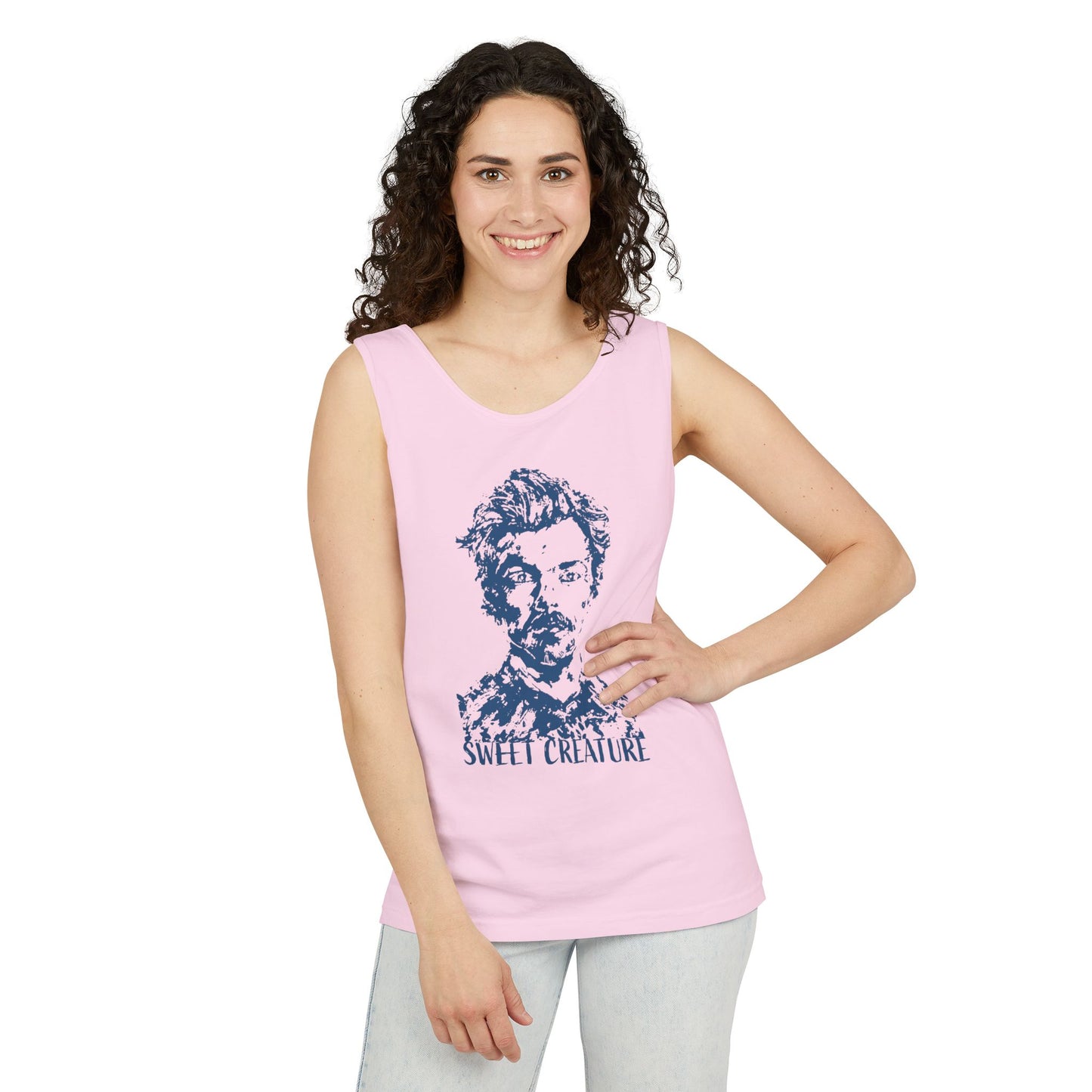 Harry Inspired Sweet Creature Vibrant Artistry Unisex Tank Top, Casual Summer Wear, Unique Gift for Art Lovers, Festival Fashion, Graphic Tee Alternative