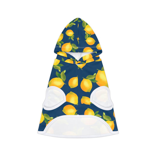 Lemon Print Pet Hoodie – Cozy Dog Apparel, Stylish Pet Clothing, Cute Puppy Pullover, Pet Gift for Dog Lovers, Summer Dog Fashion