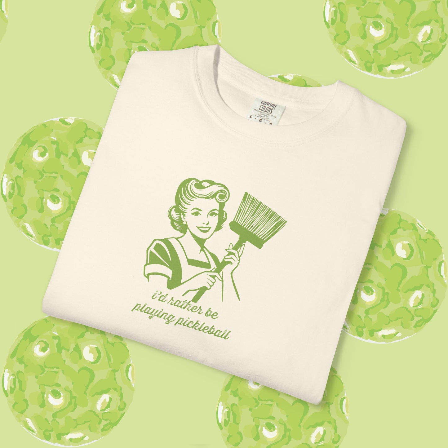 Rather Be Playing PICKLEBALL! Unisex Garment-Dyed T-shirt with Playful Design: Perfect for Picnics, Casual Outings, and Gift Ideas for Friends