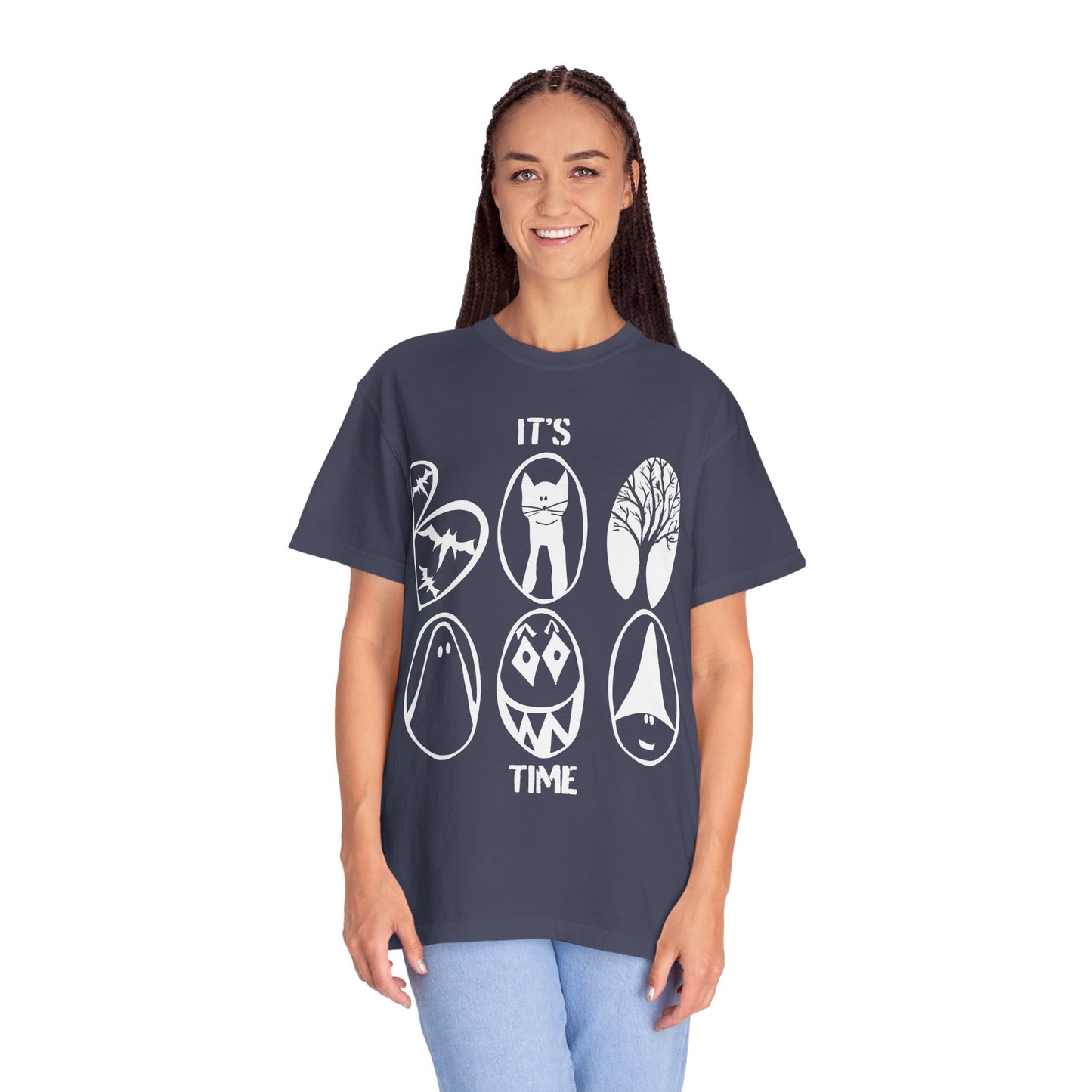 "IT'S BOO TIME" Halloween Themed T-shirt, Spooky Graphic Tee, Unisex T-shirt for Fall, Vintage Style Halloween Shirt, Perfect for Halloween Party