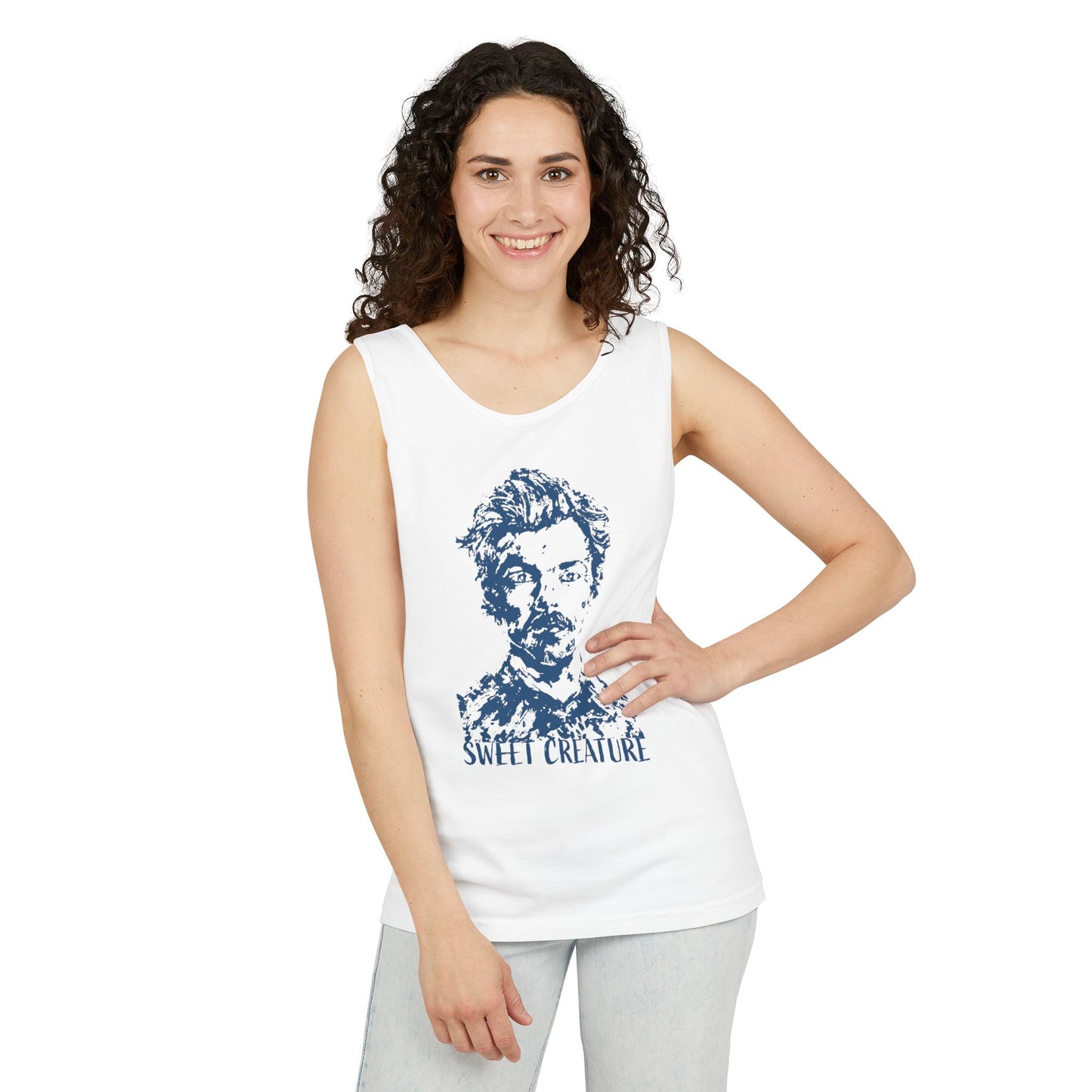 Harry Inspired Sweet Creature Vibrant Artistry Unisex Tank Top, Casual Summer Wear, Unique Gift for Art Lovers, Festival Fashion, Graphic Tee Alternative
