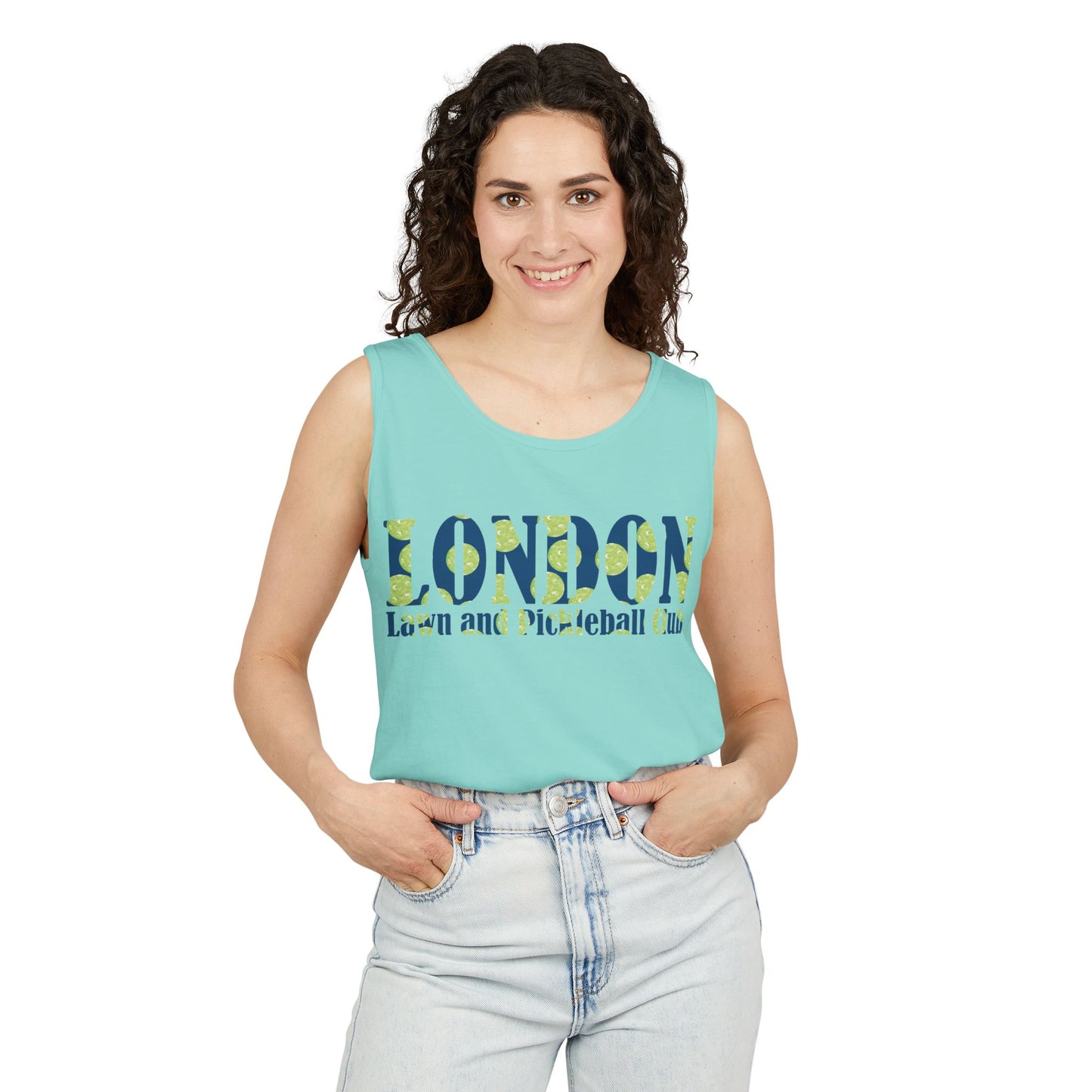 London Lawn and Pickleball Club Tank Top, Unisex Summer Top, Sports Apparel, Pickleball Lover Gift, Activewear for Casual Days