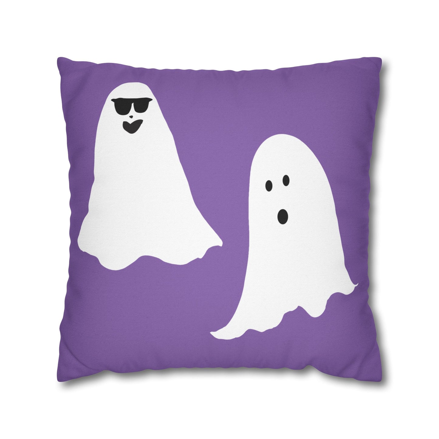 Spooky Ghost Pillowcase, BOO TIME, Halloween Decor, Fun Throw Pillow, Cozy Home Accessory, Unique Gift for Ghost Lovers, Purple Pillow Cover