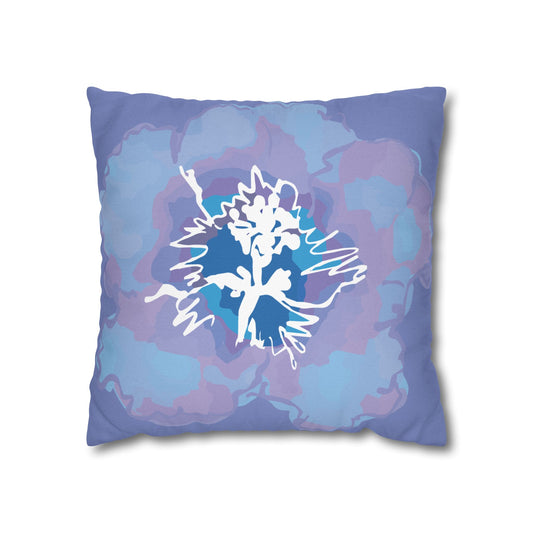 Beautiful Azalea Floral Periwinkle Patterned Pillowcase | Cozy Home Decor, Dreamy Bedroom Accents, Unique Gift, Stylish Cushion Cover