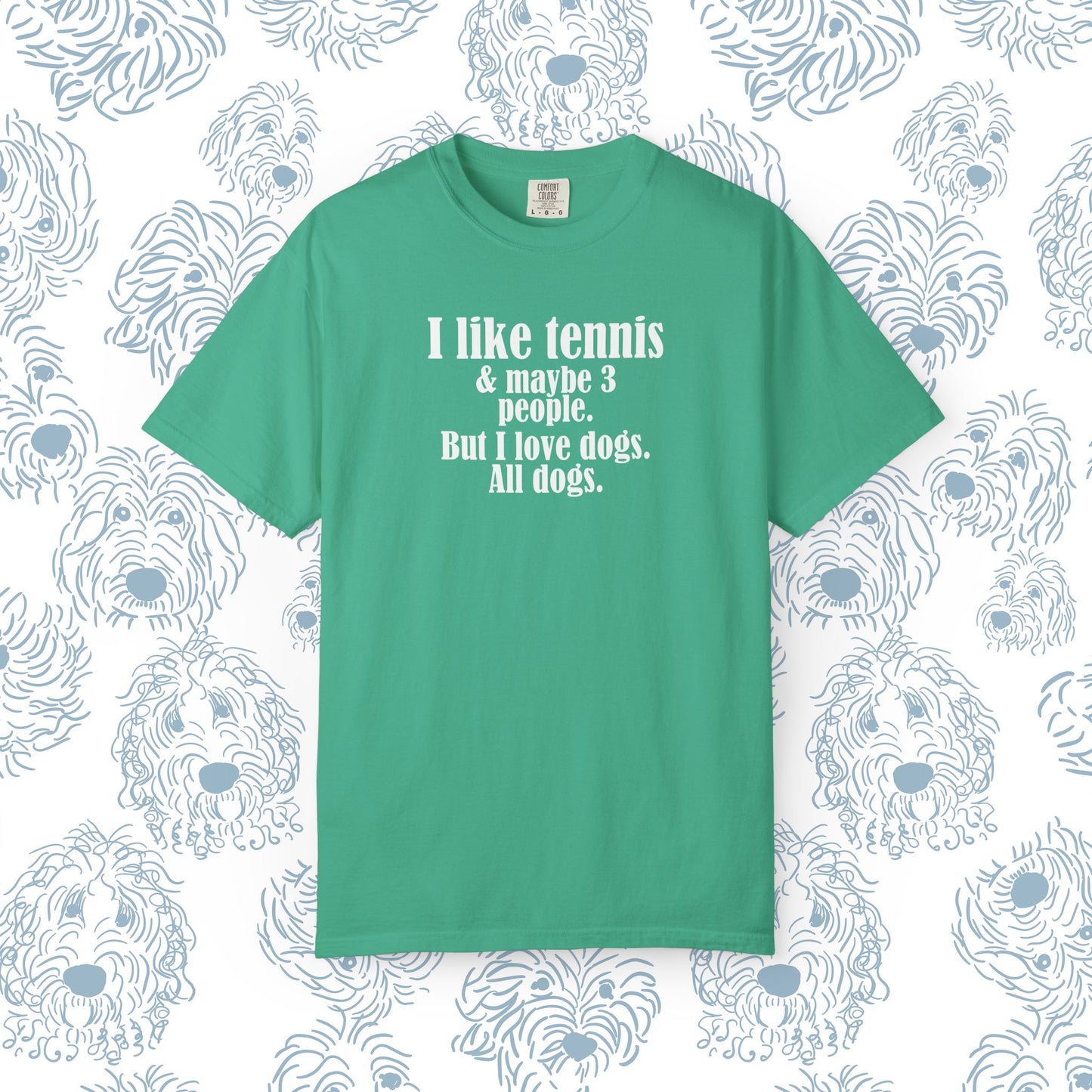 Tennis Lover Unisex T-shirt - I Like Tennis & All Dogs Design