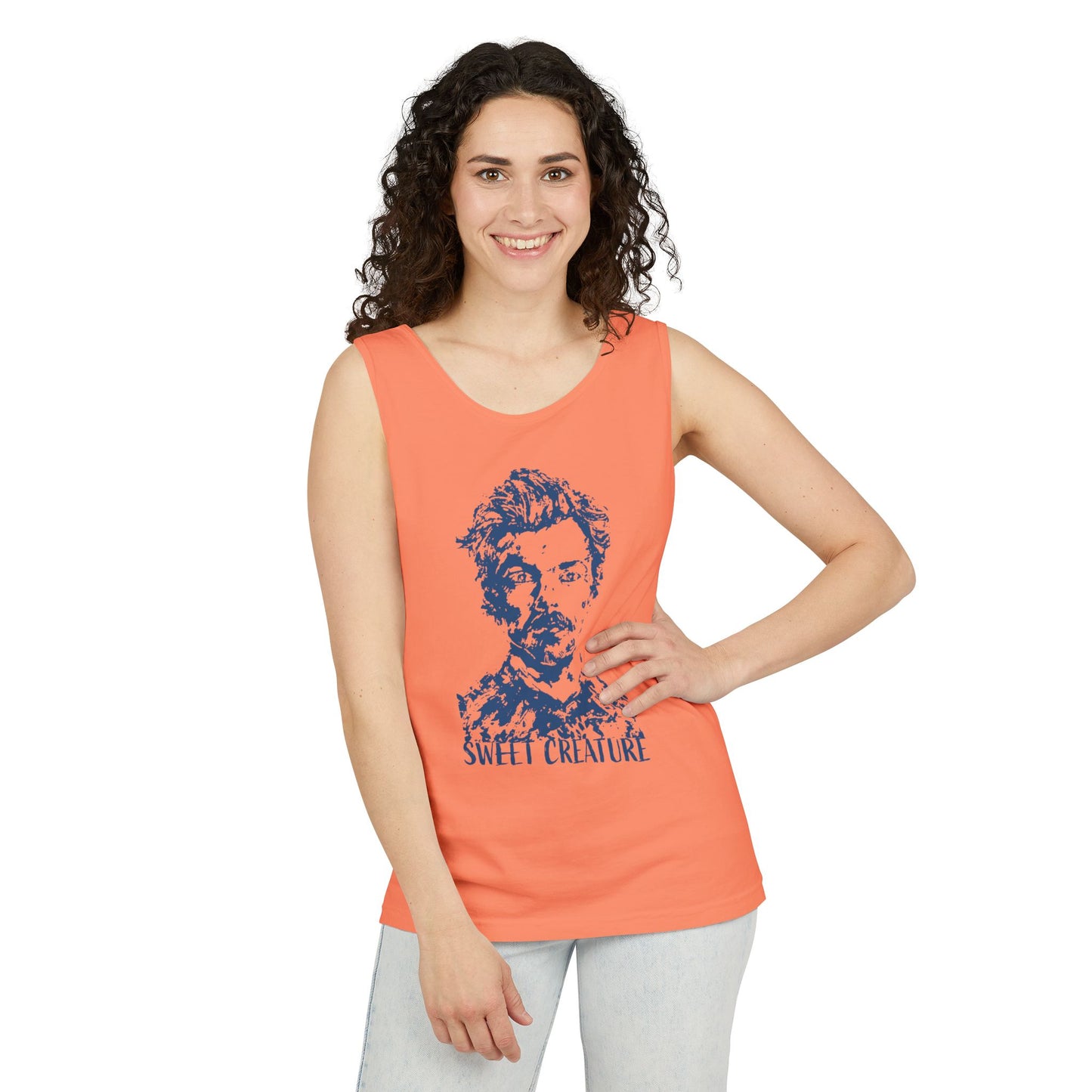 Harry Inspired Sweet Creature Vibrant Artistry Unisex Tank Top, Casual Summer Wear, Unique Gift for Art Lovers, Festival Fashion, Graphic Tee Alternative
