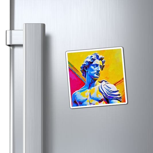 Colorful David Statue Magnet, Artistic Home Decor, Unique Fridge Decoration, Gift for Art Lovers, Modern Kitchen Accessories