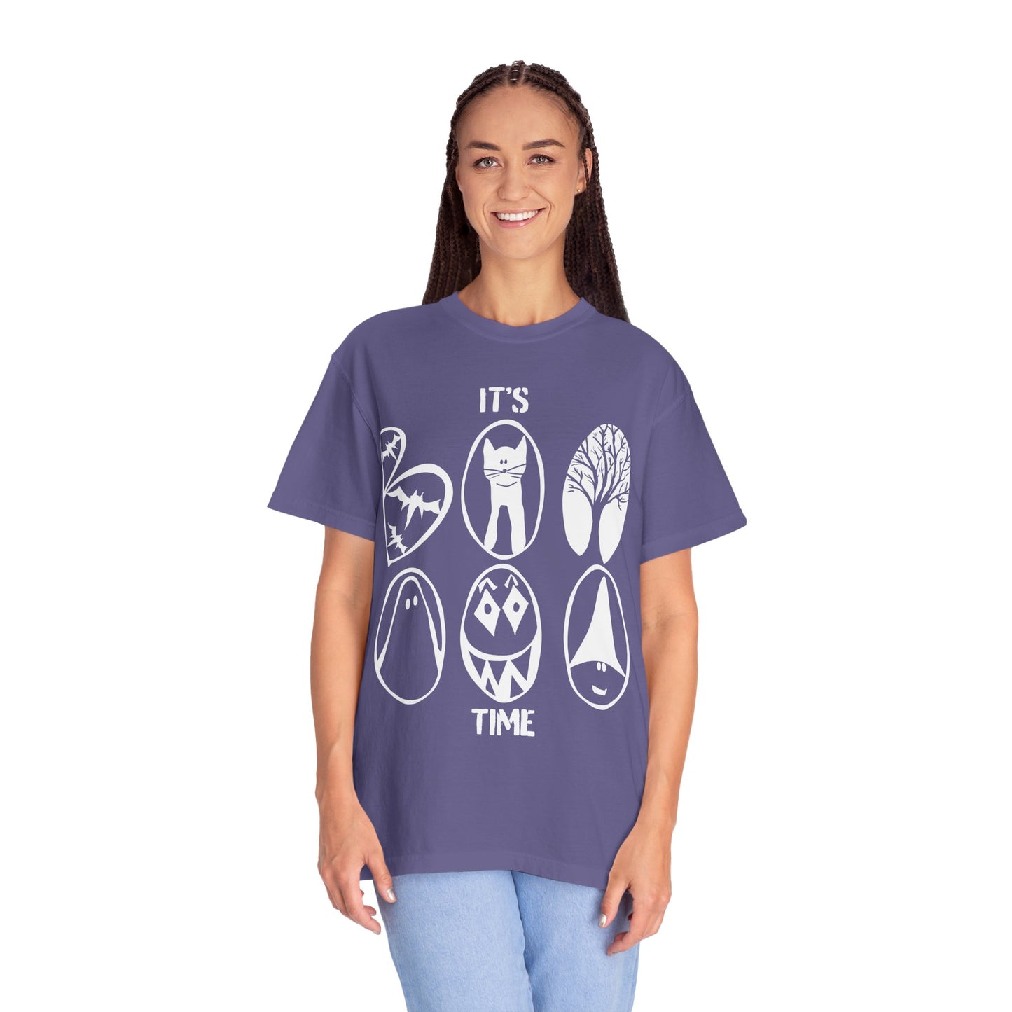 "IT'S BOO TIME" Halloween Themed T-shirt, Spooky Graphic Tee, Unisex T-shirt for Fall, Vintage Style Halloween Shirt, Perfect for Halloween Party