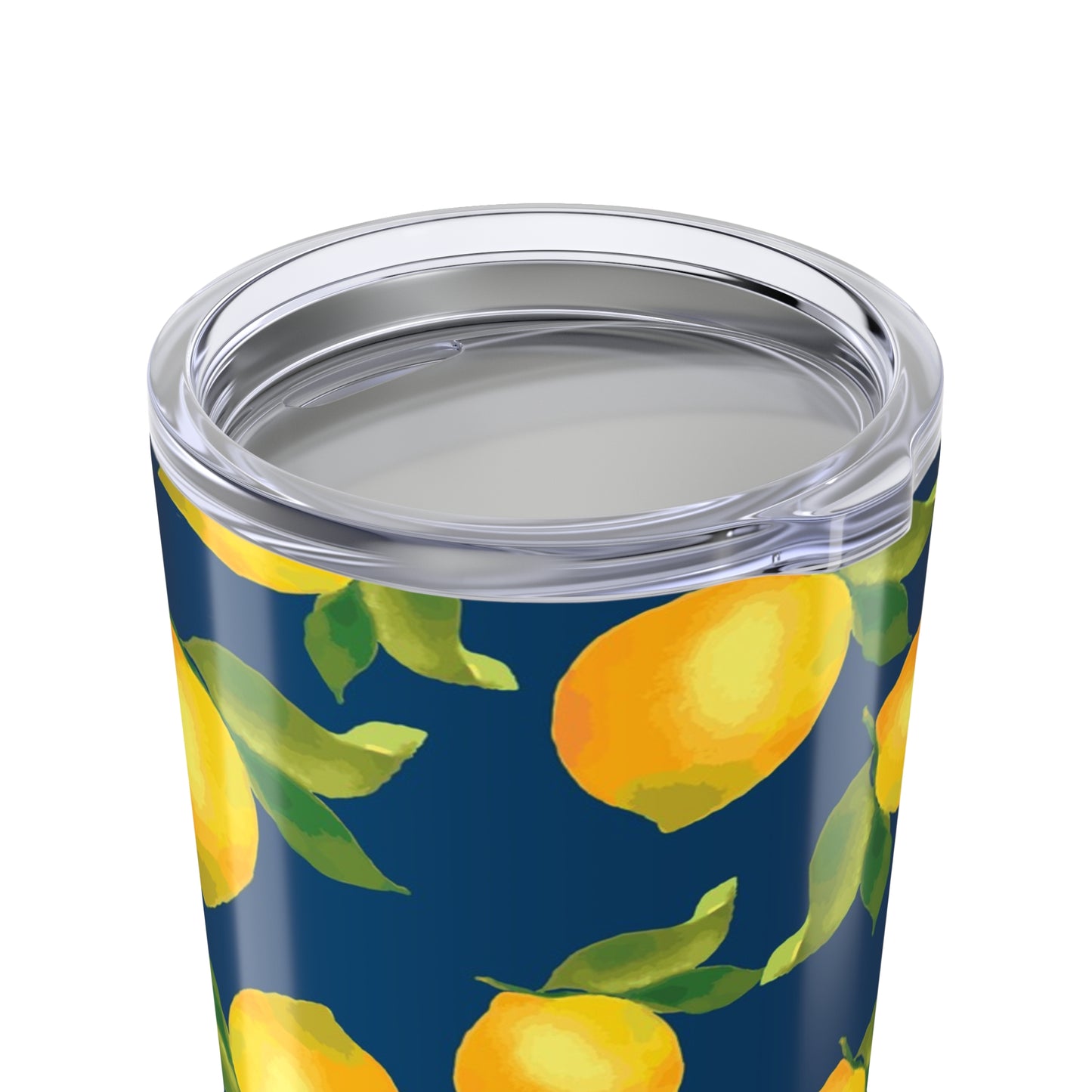 Lemon Print Tumbler | 20oz Travel Mug for Summer Sips, Tropical Drinkware, Outdoor Picnic Cup, Gift for Her, Eco-Friendly Beverage Container