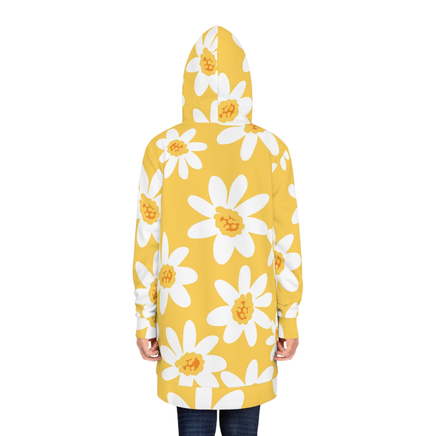 Sunny Daisy Women's Hoodie Dress, Floral AOP Lounge Wear, Spring Fashion, Casual Outfit, Gift for Her