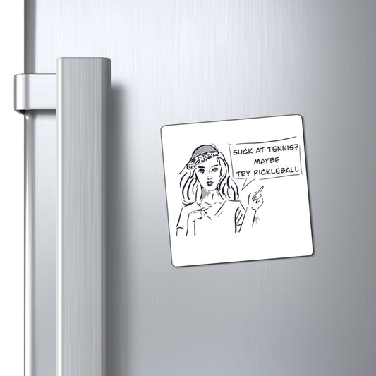 Pickleball Motivation Magnet - Fun Refrigerator Decor, Tennis Gift, Kitchen Humor, Sporty Wall Art, Quirky Home Accent