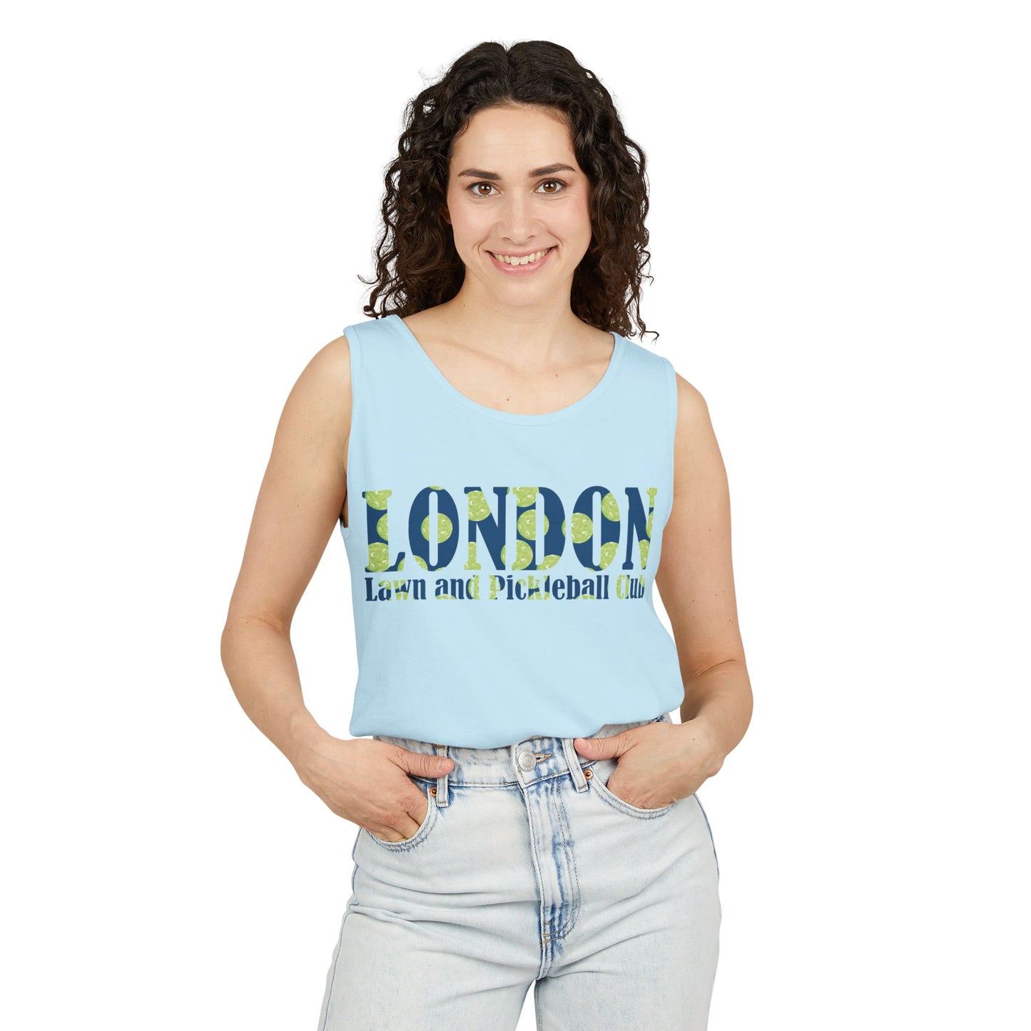London Lawn and Pickleball Club Tank Top, Unisex Summer Top, Sports Apparel, Pickleball Lover Gift, Activewear for Casual Days