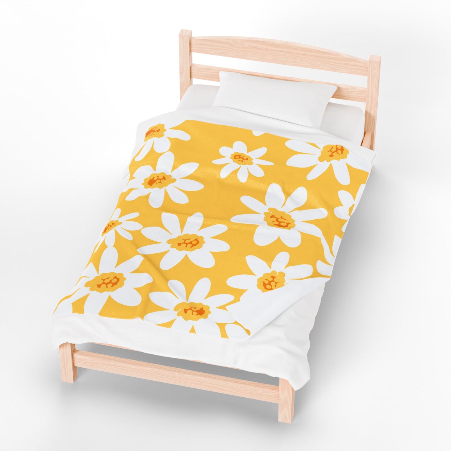 Bright Floral Velveteen Plush Blanket...Don't be lazy just be daisies.