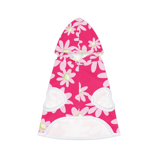 Flower Power Cat Pet Hoodie, Cute Floral Cat Coat, Spring Fashion for Pets, Lightweight Hoodie for Dogs, Pet Gift for Pet Lovers