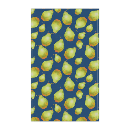 Charming Pear Print Tea Towels, Decorative Kitchen Linens, Farmhouse Decor, Gift for Home Chef, Eco-Friendly Kitchen Essential