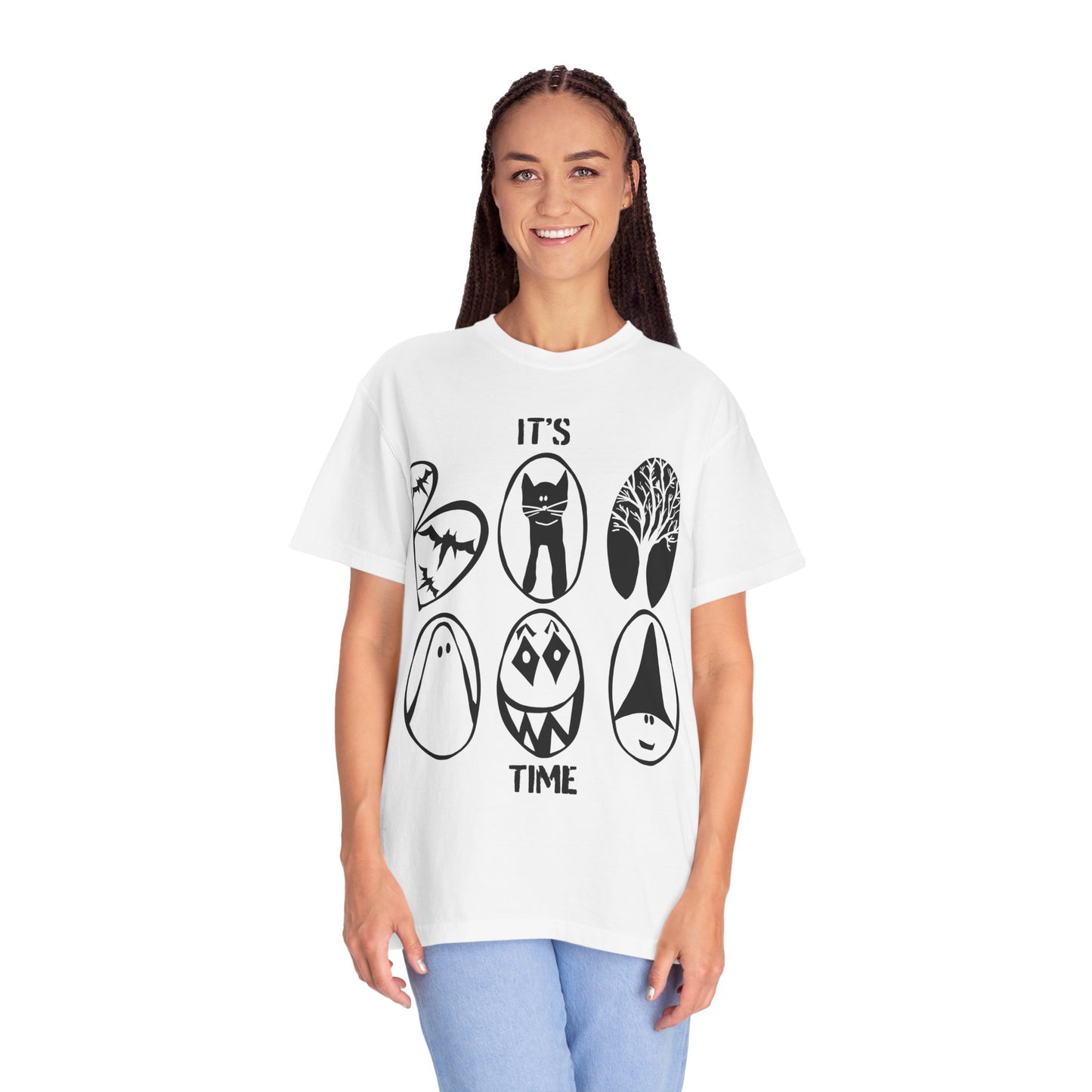 "IT'S BOO TIME" Halloween Themed T-shirt, Spooky Graphic Tee, Unisex T-shirt for Fall, Vintage Style Halloween Shirt, Perfect for Halloween Party
