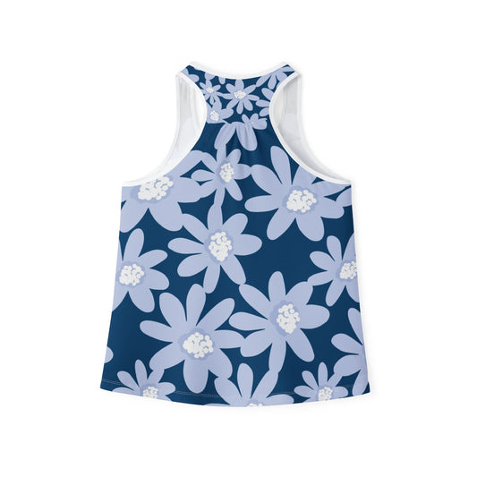 Bllue Daisy Retro Women's Tank Top - Summer Apparel, Beachwear, Vacation Outfit, Festival Top, Gift for Her
