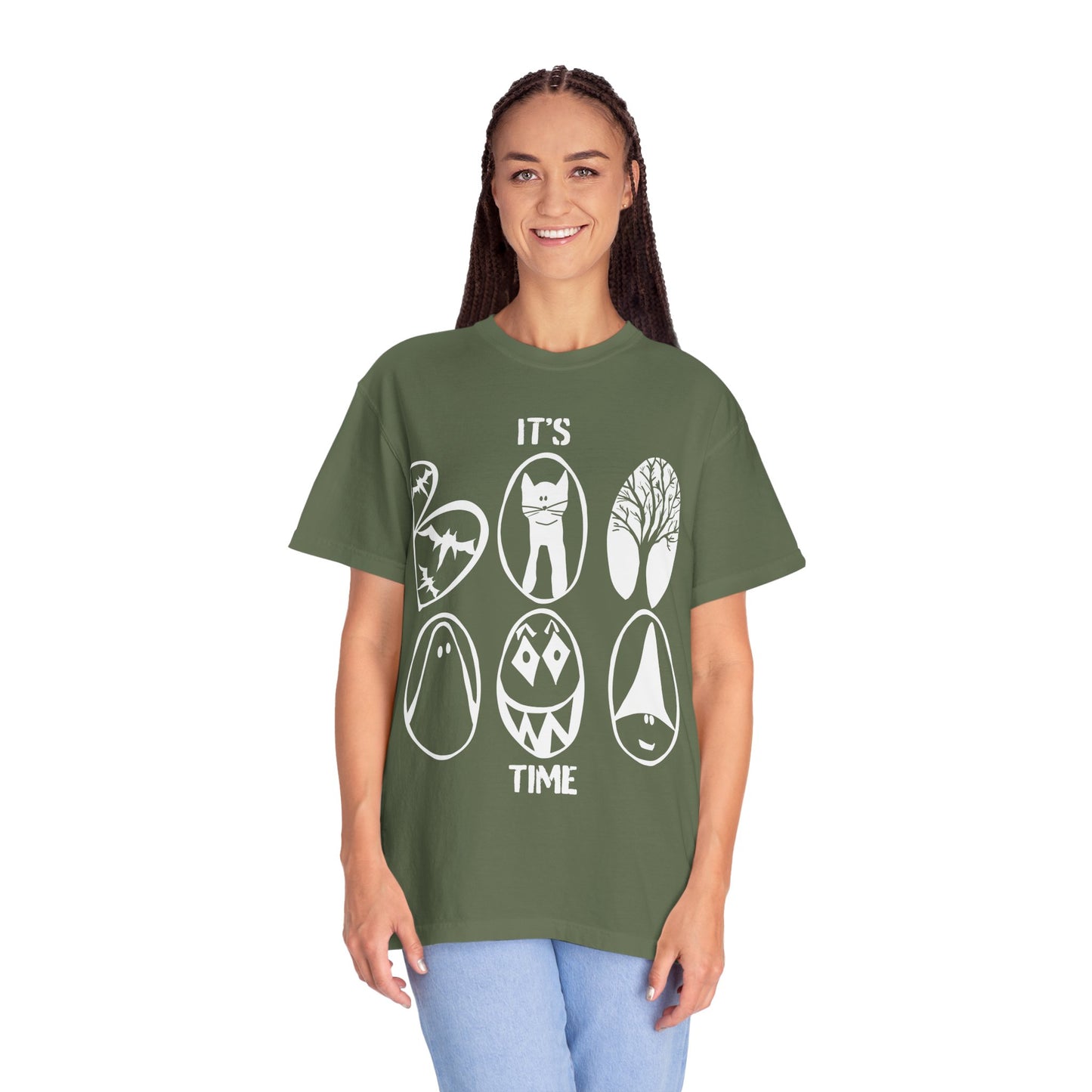 "IT'S BOO TIME" Halloween Themed T-shirt, Spooky Graphic Tee, Unisex T-shirt for Fall, Vintage Style Halloween Shirt, Perfect for Halloween Party
