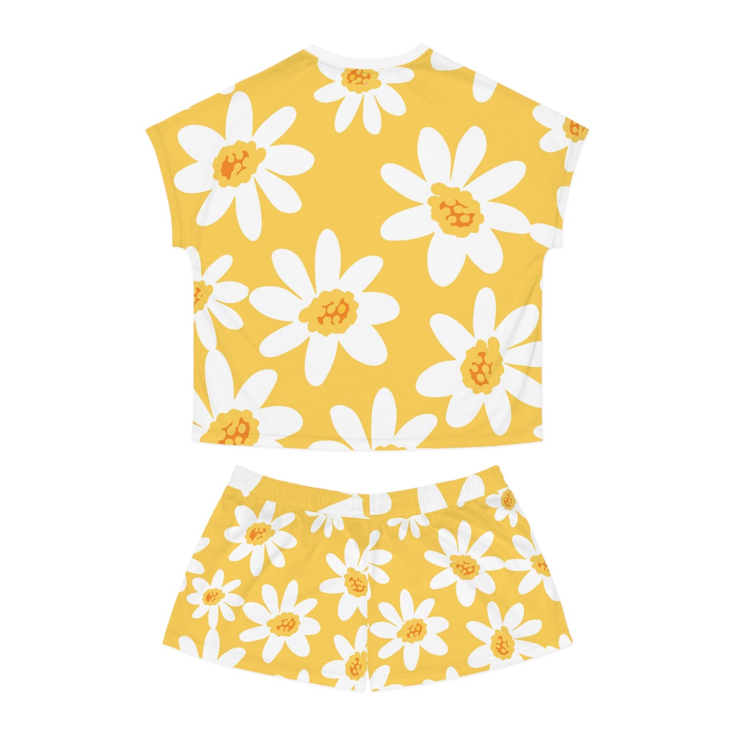 Sunny Daisy Women's Pajama Set, Floral Sleepwear, Cute PJs, Summer Nights, Relaxing Outfits, Gift for Her