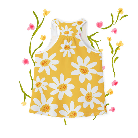 Tank Top - Retro Daisy Pattern by Ally Hunt