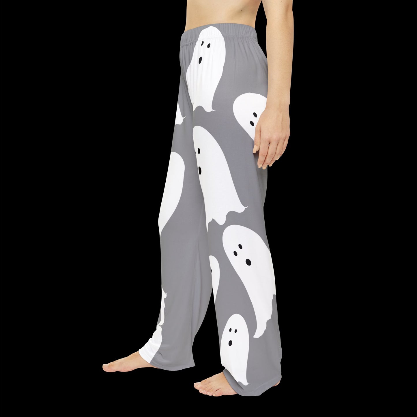 Ghostly Women's Pajama Pants, Halloween Loungewear, Comfortable Sleep Pants, Cute Ghosts Design, Relaxing Home Attire