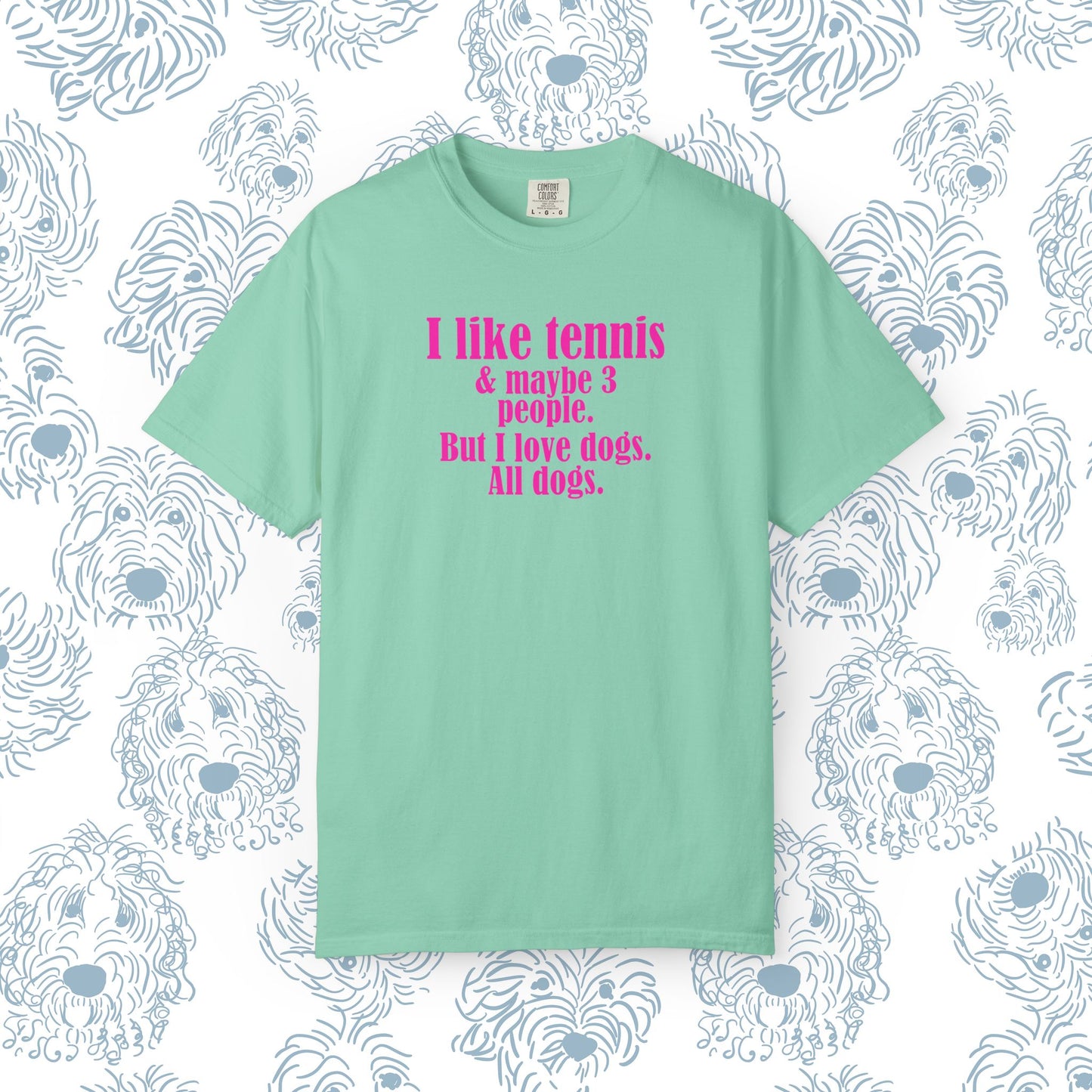 Tennis Lover Unisex T-shirt - I Like Tennis & All Dogs Design
