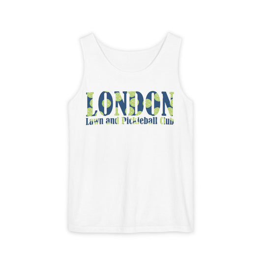 London Lawn and Pickleball Club Tank Top, Unisex Summer Top, Sports Apparel, Pickleball Lover Gift, Activewear for Casual Days