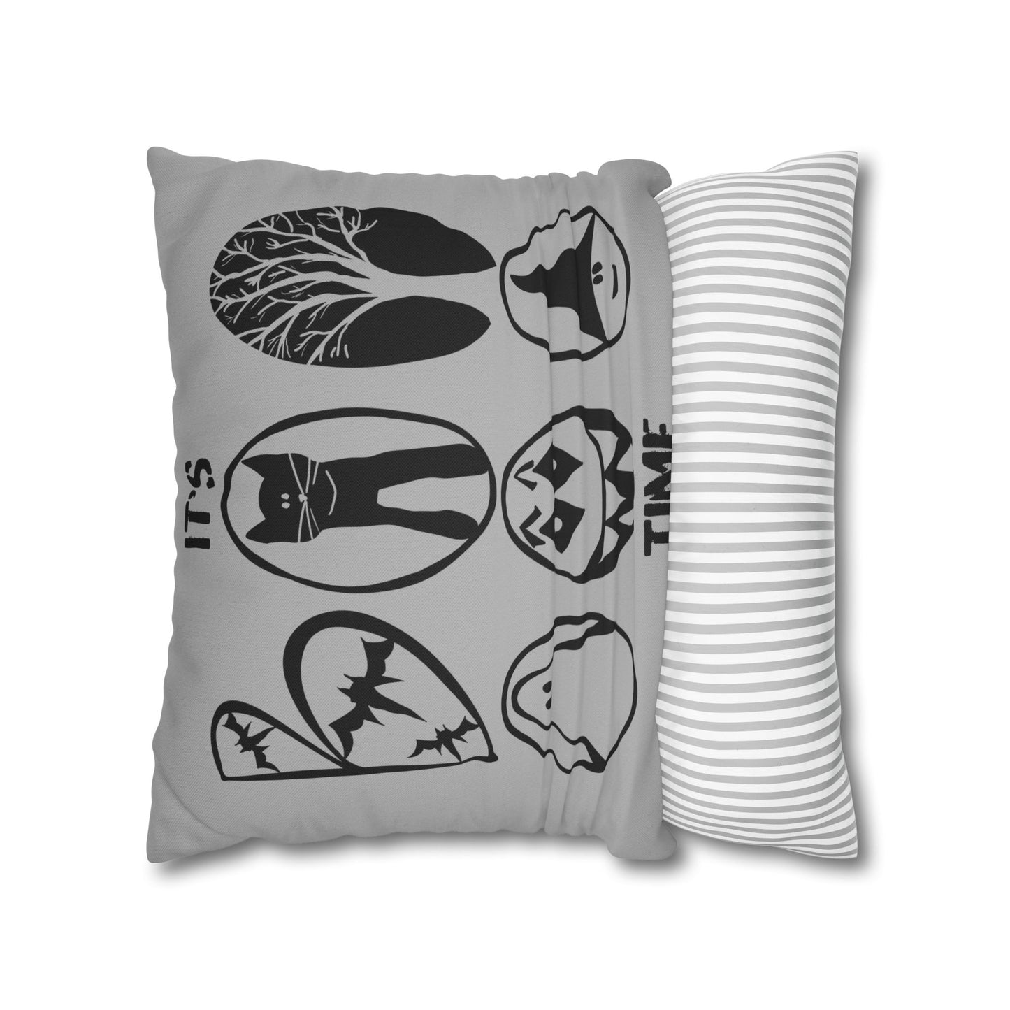IT'S BOO TIME! Spooky Halloween Pillowcase, Decorative Cushion Cover for Autumn, Home Decor, Halloween Party, Unique Gift Idea