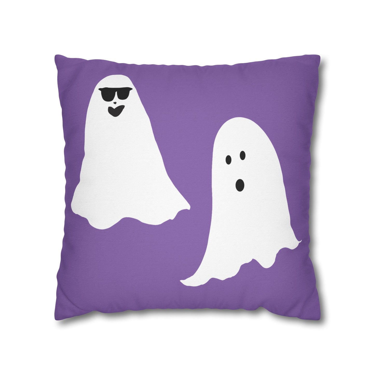 Spooky Ghost Pillowcase, BOO TIME, Halloween Decor, Fun Throw Pillow, Cozy Home Accessory, Unique Gift for Ghost Lovers, Purple Pillow Cover
