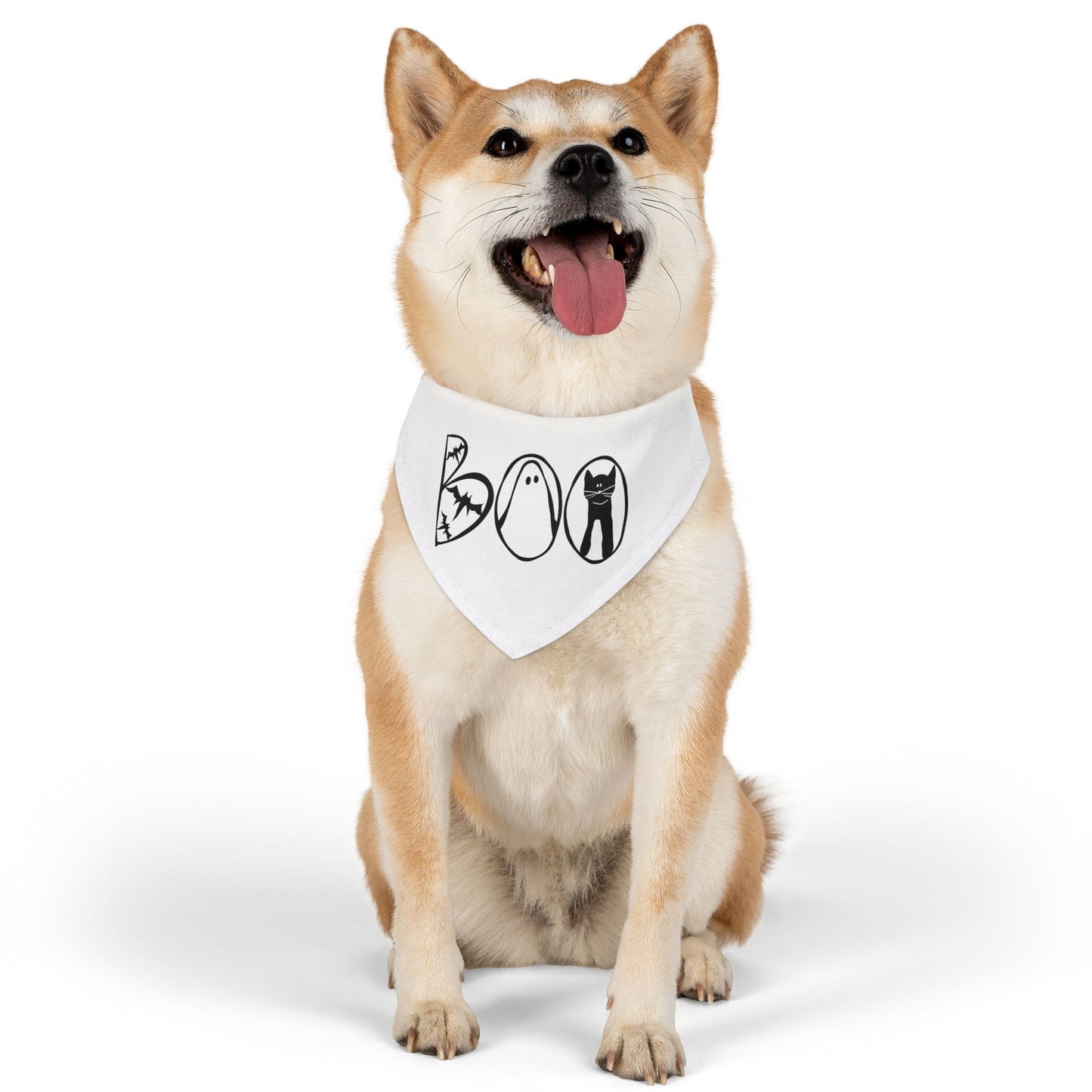 Adorable "Boo" Pet Bandana Collar, Halloween Season dog attire, gift for dog lover's