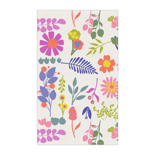 Floral Cotton Tea Towels, Colorful Kitchen Decor, Gift for Garden Lovers, Home Essentials, Housewarming, Mother's Day Gift