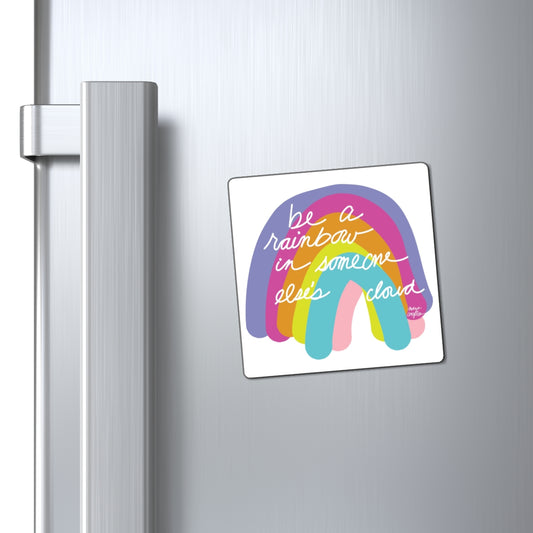 Rainbow Inspiration Magnet, Positive Affirmation Decor, Colorful Refrigerator Magnet, Gift for Friends, Motivational Home Decor