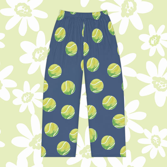 Tennis Ball Pajama Pants — Women's Lounge Wear with Playful Sports Print