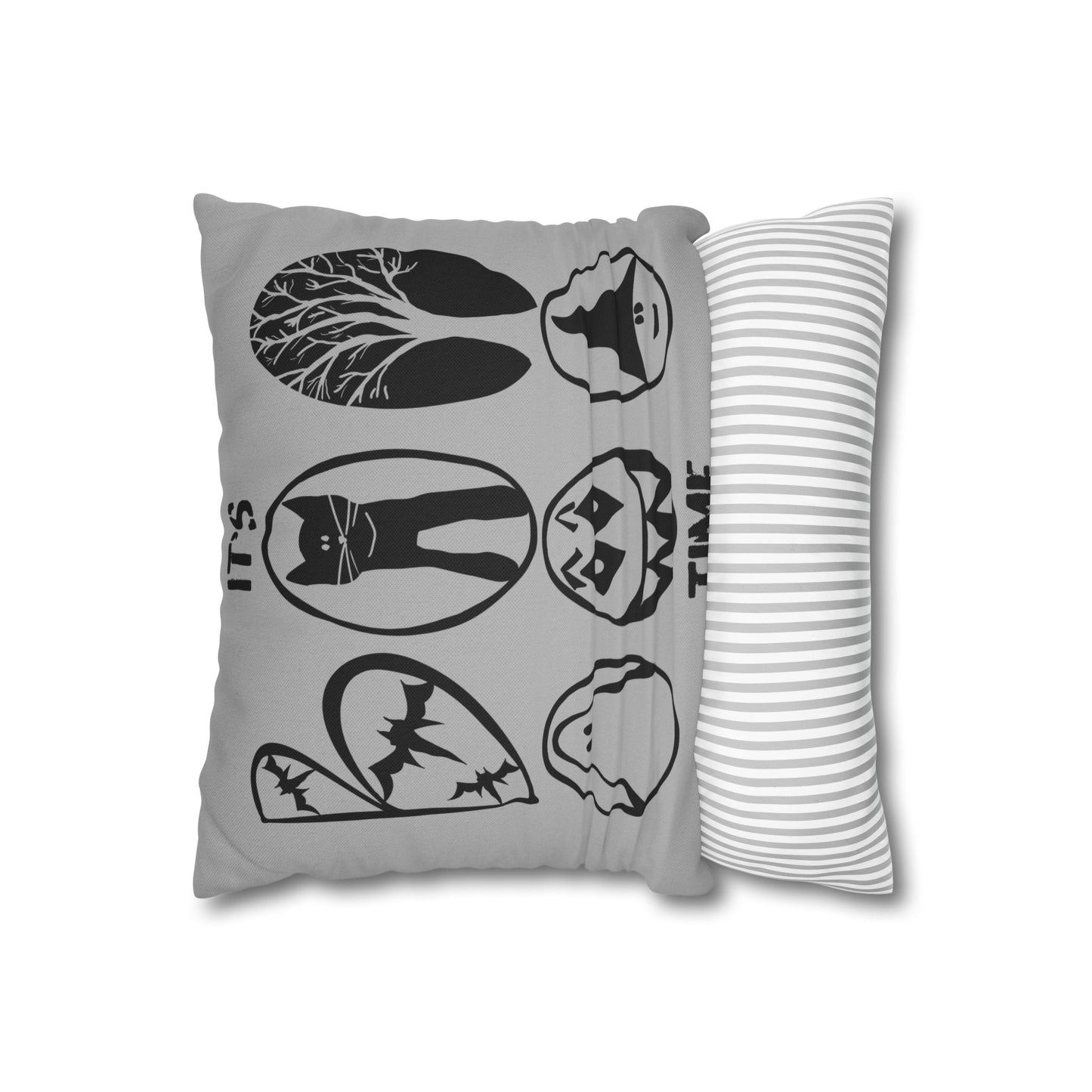 IT'S BOO TIME! Spooky Halloween Pillowcase, Decorative Cushion Cover for Autumn, Home Decor, Halloween Party, Unique Gift Idea