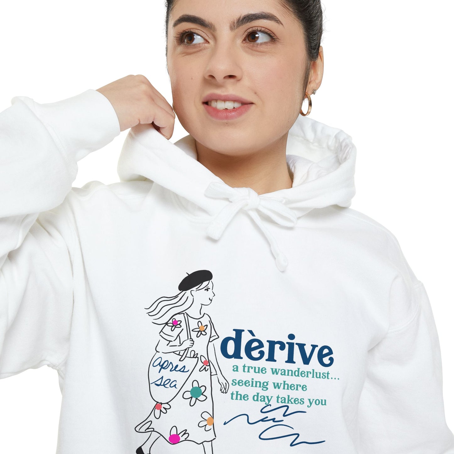 Wanderlust "Derive" Hoodie — French 'Seeing Where the Day Takes You'
