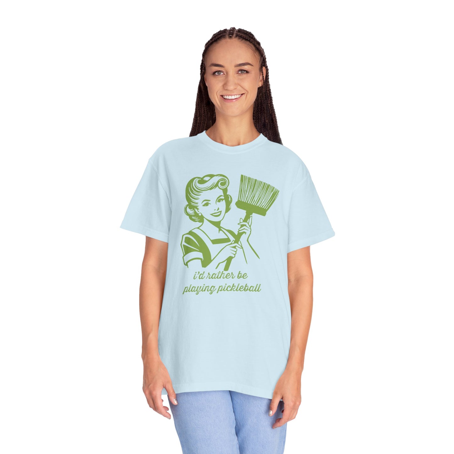 Rather Be Playing PICKLEBALL! Unisex Garment-Dyed T-shirt with Playful Design: Perfect for Picnics, Casual Outings, and Gift Ideas for Friends