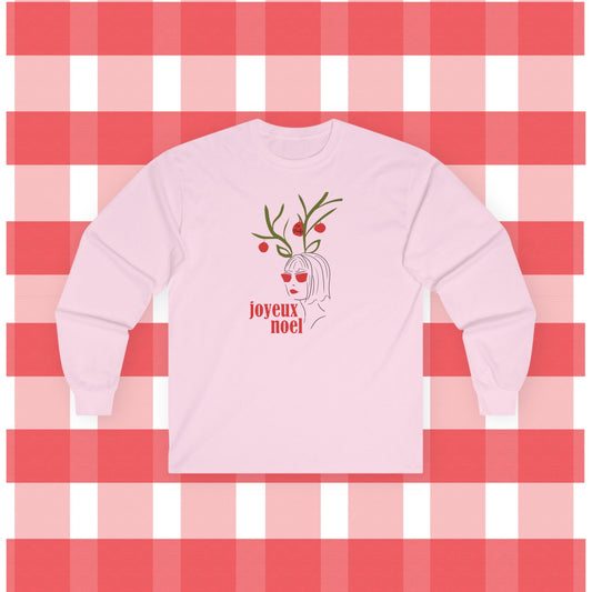 Joyeux Noël Long Sleeve Tee — French Merry Christmas Shirt