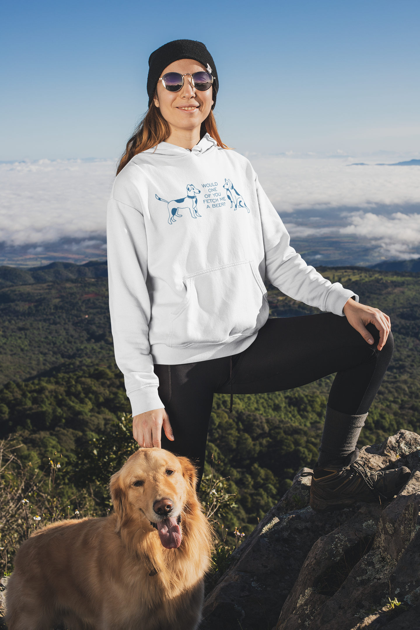 Fetch Me a Beer...Humorous Dog Lover Hoodie, Unisex Lightweight Hooded Sweatshirt, Pet Gift, Funny Dog Owner Apparel, Casual Everyday Wear, Quirky Gift Idea