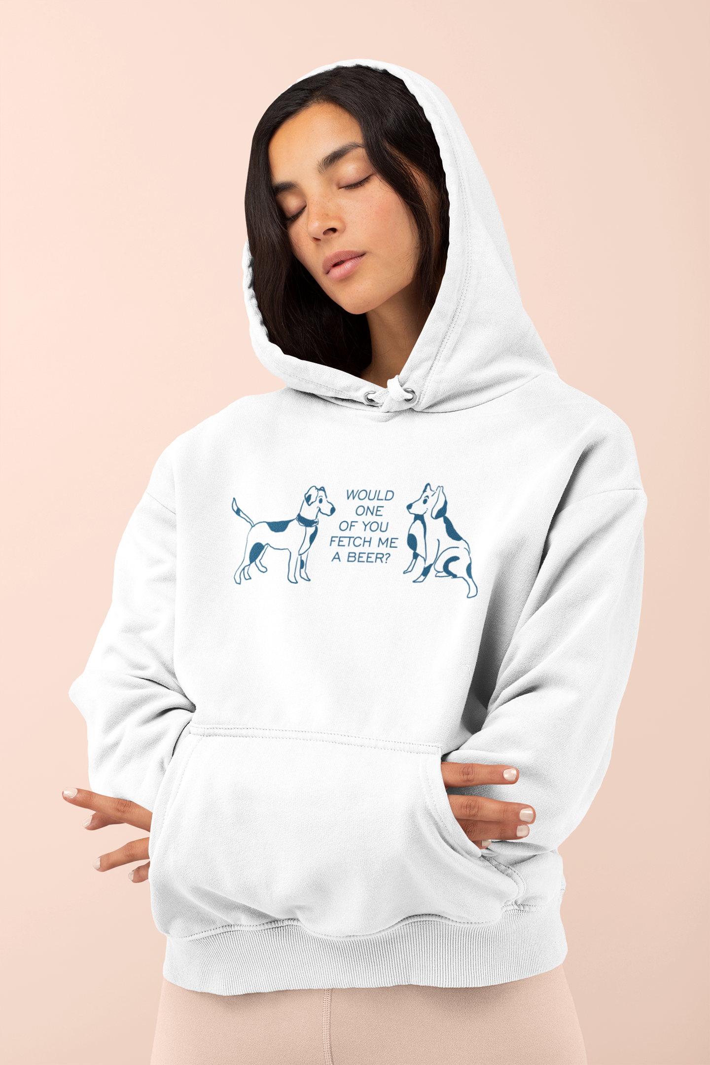 Fetch Me a Beer...Humorous Dog Lover Hoodie, Unisex Lightweight Hooded Sweatshirt, Pet Gift, Funny Dog Owner Apparel, Casual Everyday Wear, Quirky Gift Idea