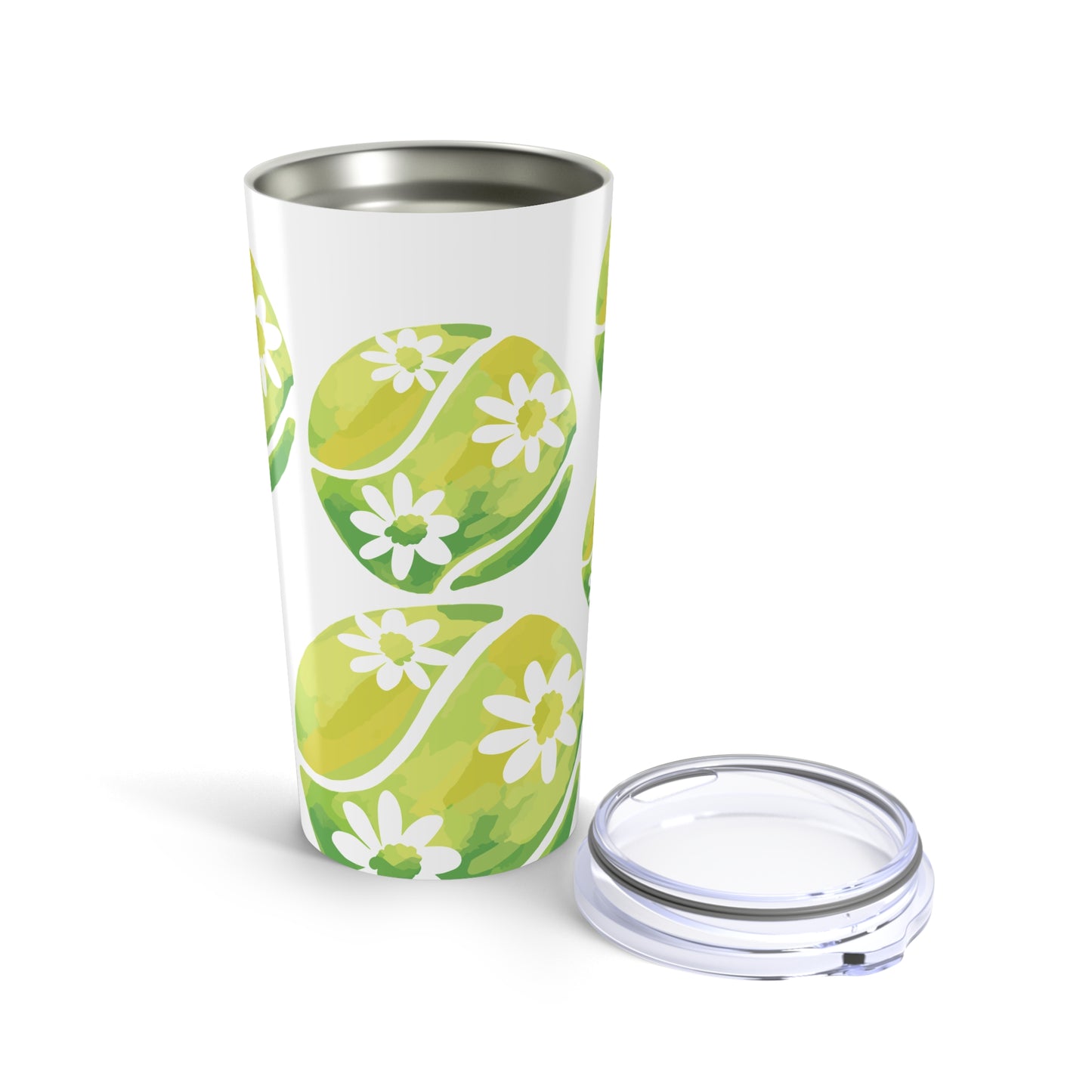 Tumbler 20oz - Tennis Just Play Your Game and Bloom