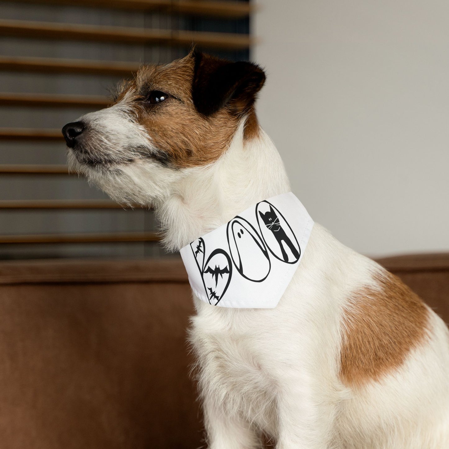 Adorable "Boo" Pet Bandana Collar, Halloween Season dog attire, gift for dog lover's