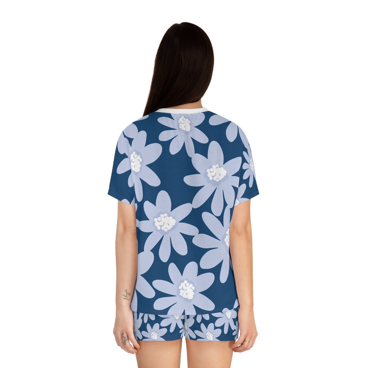 Floral Women's Short Pajama Set - Cozy Sleepwear for Relaxation, Gifts, Summer Nights, Lounging, Cute Pajama Outfit