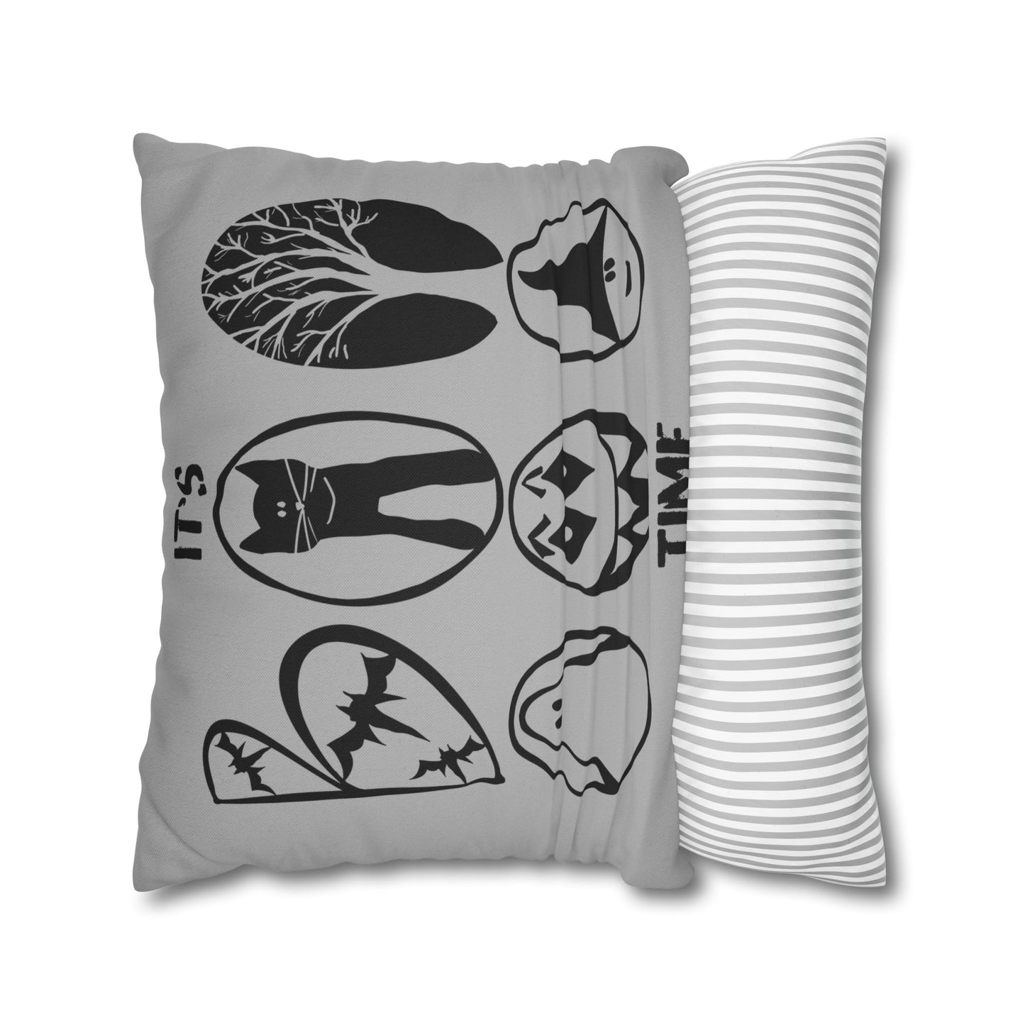 IT'S BOO TIME! Spooky Halloween Pillowcase, Decorative Cushion Cover for Autumn, Home Decor, Halloween Party, Unique Gift Idea