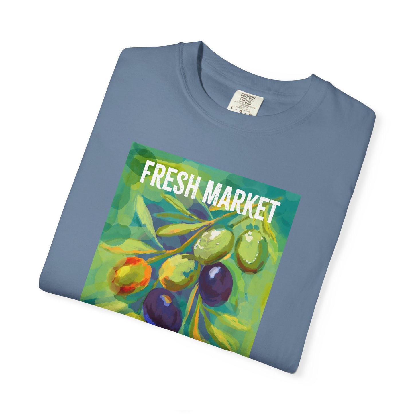 Vibrant Greek Olive Grove T-Shirt, Perfect for Farmers Markets, Foodie Gifts, Art Lovers, Summer Outings, Unisex Casual Wear