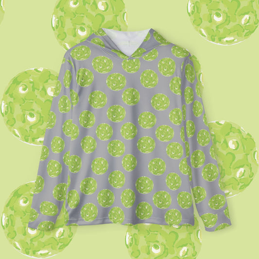 Uni Sex Sports Pickleball UPF +50 Sun Protection Warmup Hoodie, Trendy Activewear, Perfect for Workouts, Outdoor Adventures, Unique Gift for Him, Great for Sports Events