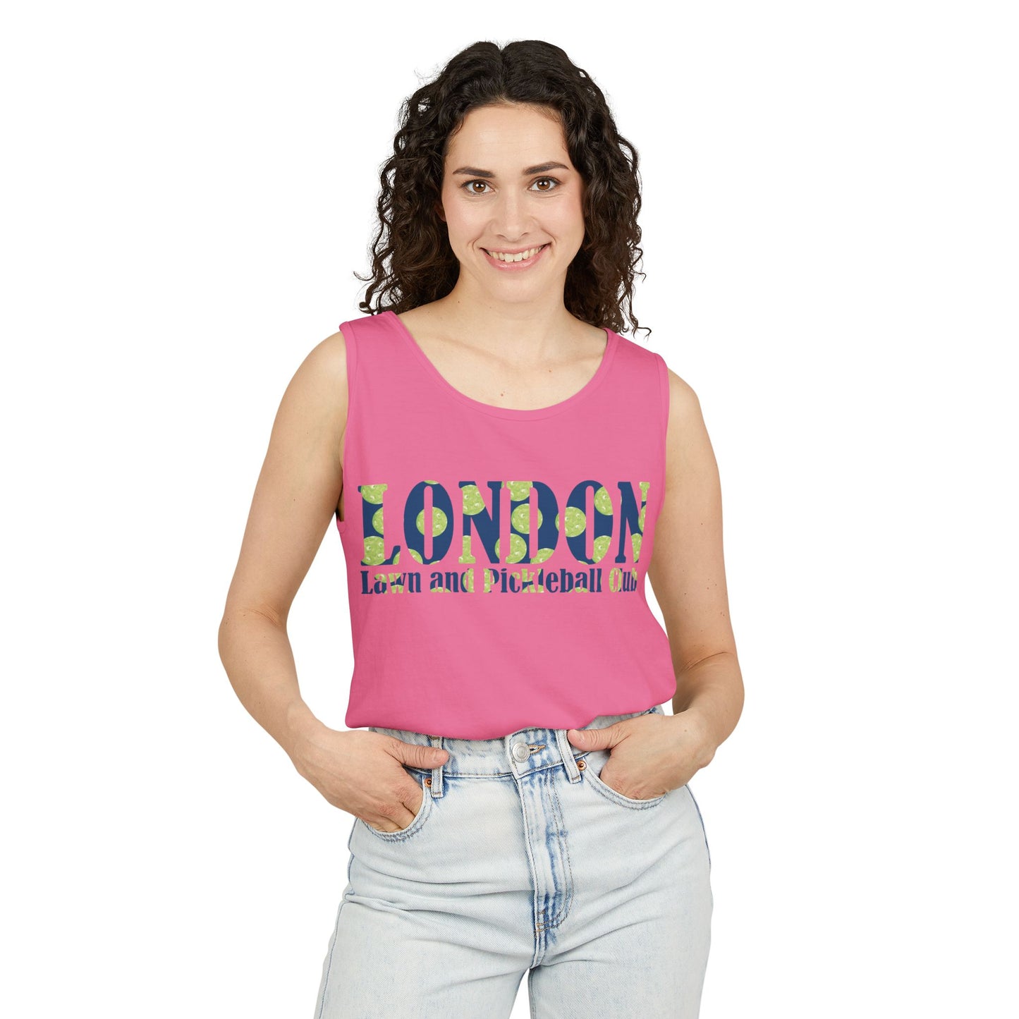 London Lawn and Pickleball Club Tank Top, Unisex Summer Top, Sports Apparel, Pickleball Lover Gift, Activewear for Casual Days